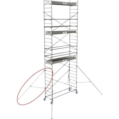 Tubesca Comabi – Accessoire pour échafaudage Totem 250 – Cross 2 diagonale – Structure robuste pour stabilité – Compatible chantiers humides