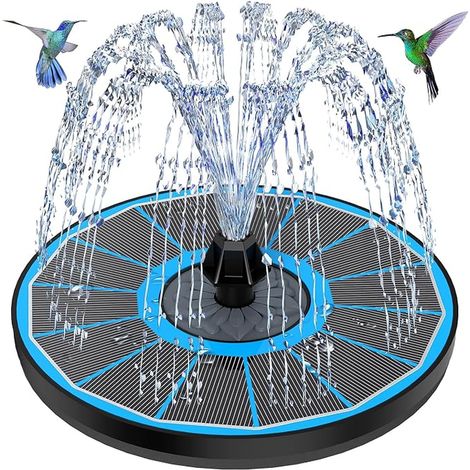 Solar Fountain Glass Panel Solar Bird Bath Fountains with Flower No Battery Solar Water Pump Fountain for Bird Bath Garden Small Ponds Outdoor Décor (1/3)
