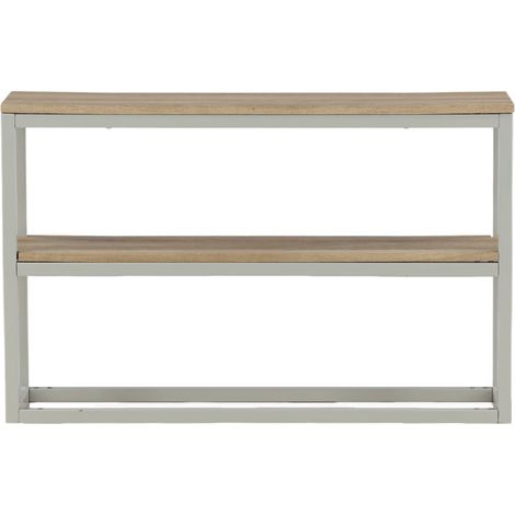 Rise Table console avec étagère 30x110 cm, finition frêne, gris. (1/5)
