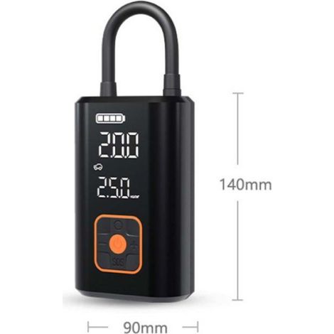 Compresseur D Air Portable - 150 Psi - Affichage Numerique Led - Pour Pneus Moto Voiture - 4000 Mah (1/5)