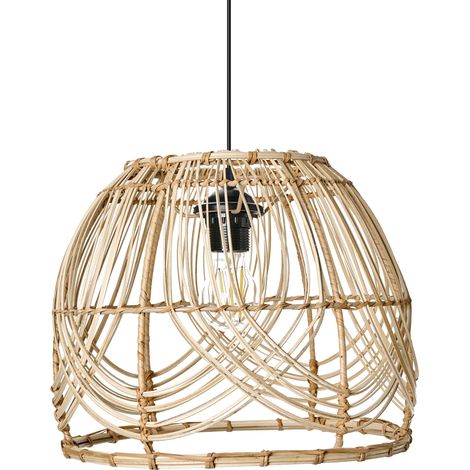 Hängeleuchte POSTRERO Rattan Naturfarben