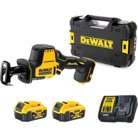 Dewalt DCS369P2T-QW Scie sabre XR 18V 2 X 5.0 Ah batteries + chargeur en coffret