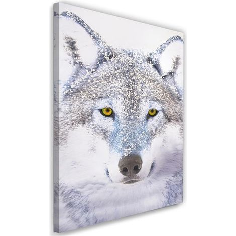 Tableau sur toile Loup Gris Nature Animaux 40x60 (1/5)
