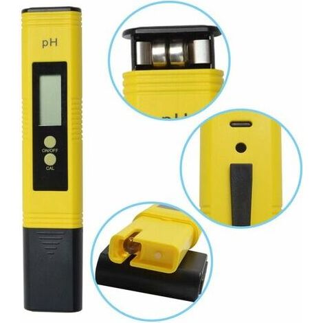 pH-mètre numérique portable avec une résolution de 0,01 et une plage de mesure de 0 à 14 pour aquariums, hydroponie et piscines - 1 unité (1/5)
