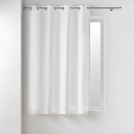 Rideau à Œillets 135 x 180 cm – Isolant Thermique Microfibre – Micropolar Blanc (1/5)