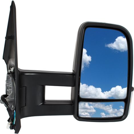 Espejo retrovisor exterior eléctrico calefactable con brazo largo de 19 cm, lado derecho, para Mercedes Sprinter B907 B910 2018- (1/2)