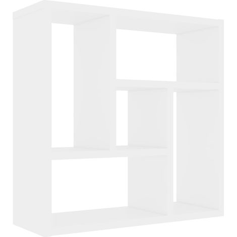 Maison Exclusive - Wandregal Weiß 45,1x16x45,1 cm Holzwerkstoff