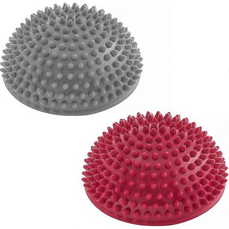 Lot de 2 balles d'équilibre hérisson pour améliorer l'équilibre et la coordination. Idéales pour l'entraînement à l'équilibre. Poids : 320 g. Hauteur : environ 8 cm.