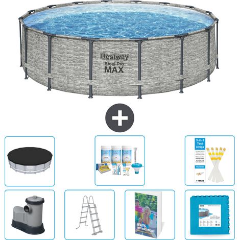 Bestway Piscina Bestway Steel Pro MAX Rotonda - 488x122 cm - 8-pezzi  S536
