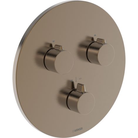 HANSA HA Set de empotrar para dos salidas HANSAEASYMIX - 8872 Embellecedor redondo Bronce cepillado, 8872905281