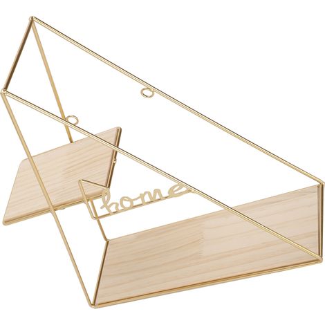 Étagère murale triangulaire en fer forgé, rangement décoratif pour salon et chambre (1/5)