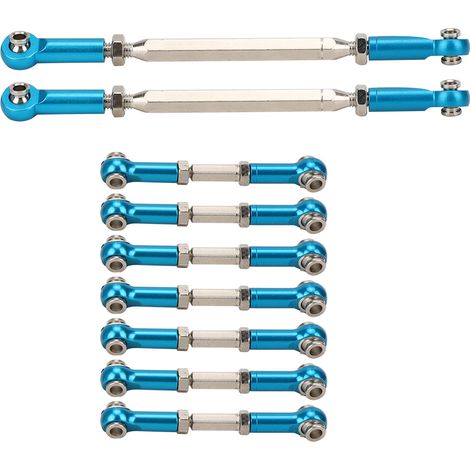 9-teiliges Spurstangenset aus Aluminiumlegierung für WL Toys 1/10-K949 RC-Car-Spielzeugzubehör, blau, K949-015B (1/5)