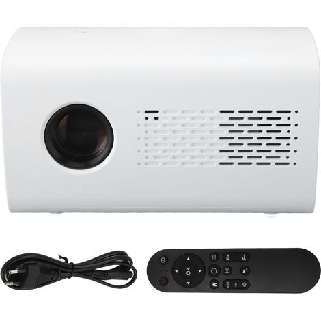 Mini projecteur portable avec partage d'écran Full HD 1080p, projecteur home cinéma multifonctionnel de 36 à 150 pouces, alimentation 110-240 V (prise européenne). (1/5)