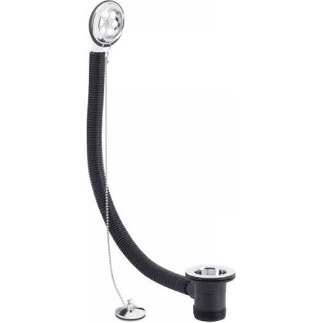 Bathroom Bath Combined Waste & Overflow with Plug Holder With Ball & Chain