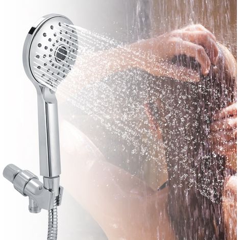 Ensemble de douche à main multifonctionnelle G1/2 po, pommeau de douche à main économique en eau et flexible (1/5)