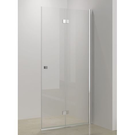 HARLEEM FLEX Nischen Falttür - Glas 6 mm / Linke Seite - 76,5 - 78 cm