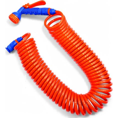 Tubo per irrigazione a spirale in abs 15 mt. in blister con idropistola e raccordi 1/2 (1/3)
