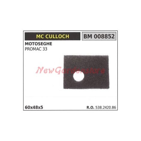 Filtro de aire MC CULLOCH motosierra PROMAC 33 008852