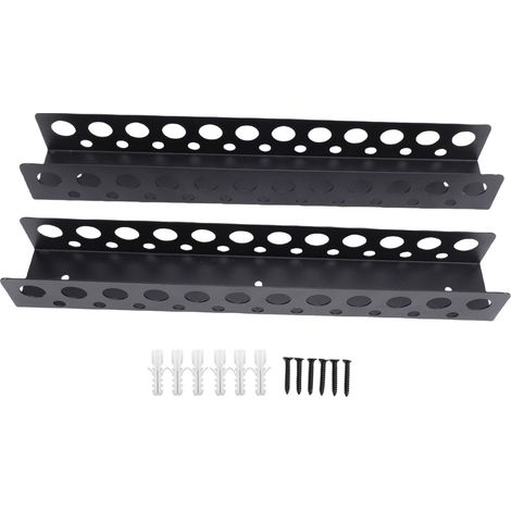 Support Mural pour Tournevis et Pince 23 Trous - en Acier, Organisateur pour Garage et Atelier (Lot de 2)