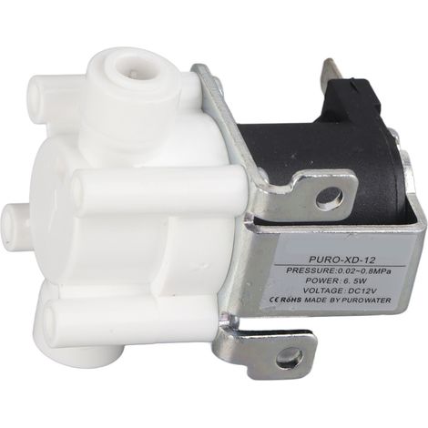 1 Stück DC 12V Magnetventil für Wasserfilter, Schnellanschluss, normalerweise geschlossen (1/5)