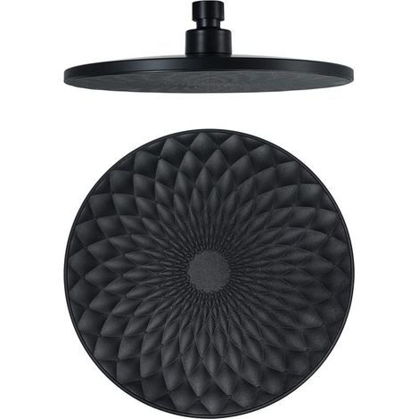 Shower Head Pommeau de Douche à Effet de Pluie de 9 "avec Bras de Douche, Grand pommeau de Douche à Effet de Pluie en ABS, Pomme de Douche à Effet de Pluie à Couverture complète du Corps à,noir (1/5)