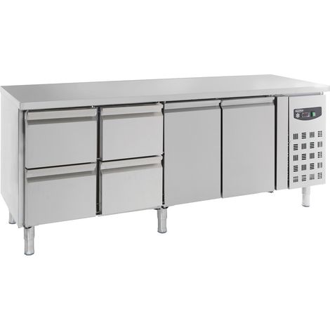 Table réfrigérée 2 portes et 4 tiroirs - Combisteel