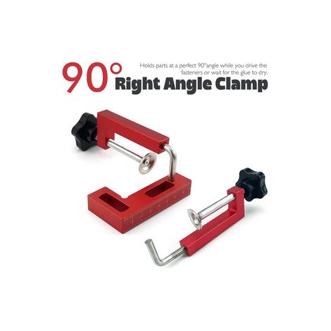 Pince d’équerre en aluminium pour cadre – Serre‑joint à angle réglable – Idéal pour assembler armoires, tiroirs et cadres d’onglet (1/3)