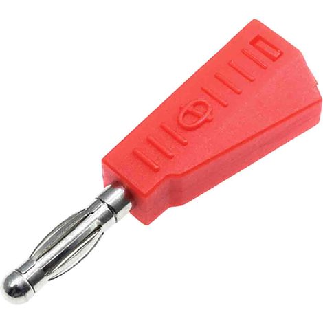 Fiche banane 4 mm RS PRO Rouge Mâle 19A 30V ( Prix pour Sachet de 5 )