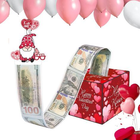 Für Bargeld, für Valentinstag Überraschungs-Geldschublade, wiederverwendbare Papierschublade, Überraschungsgeld, für Freundin, Ehefrau usw. (1/5)
