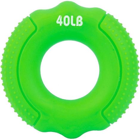 Pince de musculation en silicone solide pour les mains, les doigts et les avant-bras (verte, 18 kg) (1/4)