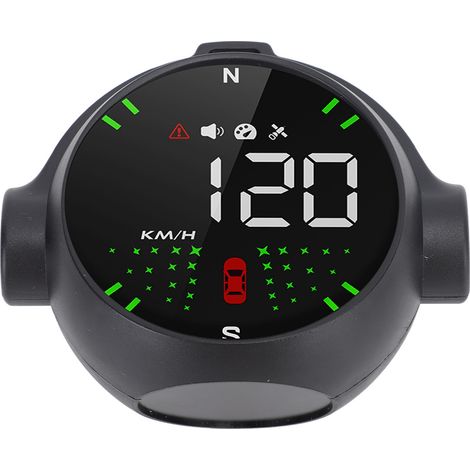 Affichage tête haute universel (HUD) avec GPS, compteur de vitesse numérique, heure, altitude, température et alerte de survitesse pour toutes les voitures. (1/5)