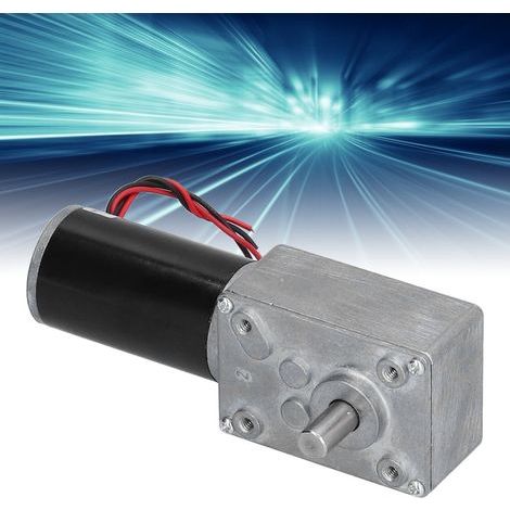Moteur à Engrenage Hélicoïdal Autobloquant 12V 80rpm en Aluminium Coulé sous Pression (1/5)
