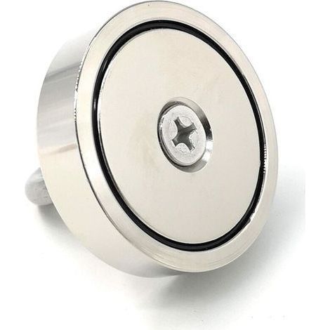aimant néodyme 140 kg force diamètre 60 mm, aimants avec anneaux de levage puissant pour l'industrie et la science, pêche magnétique (1/5)