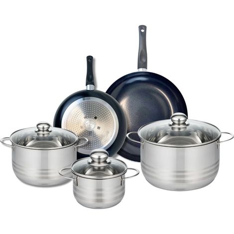 Ensemble de 2 Poêles de cuisson 24 et 28 cm et 3 faitouts 16, 20 et 24 cm Elo Prima Brillant (1/5)