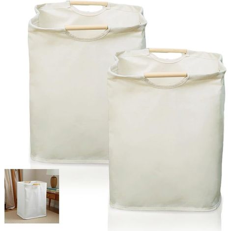Panier A Linge,2 Pièces Panier Linge Pliable,30×29×38,5Cm Panier À Linge Avec Poignées,Collecteur De Linge,Panier À Linge Sa[CA278] (1/5)
