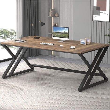 Rustikaler großer Computertisch Holz Holz-PC-Schreibtisch 70 Zoll (1/5)