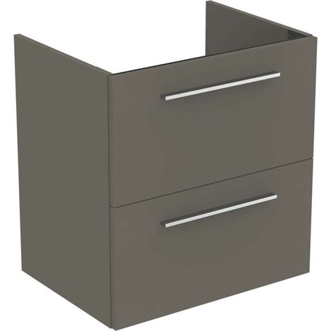 Ideal Standard i.Life A - Mobiletto sottolavabo, 60x44x63 cm, 2 cassetti, grigio quarzo opaco T5255NG (1/5)