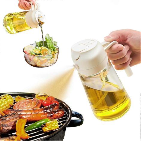 Vaporisateur d'huile pour la cuisine, flacon distributeur d'huile d'olive de qualité supérieure de 470 ml (16 oz), vaporisateur d'huile de qualité alimentaire [jkw] (1/5)
