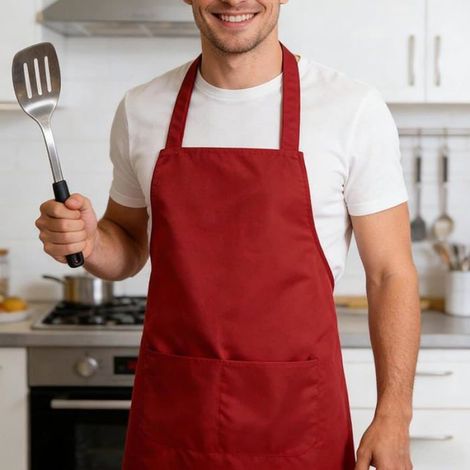 Tablier De Cuisine - PVC Imperméable Réglable Avec Poches - Pour Restaurant Barbecue Jardinage Café - Lot De 10 Pièces (1/5)