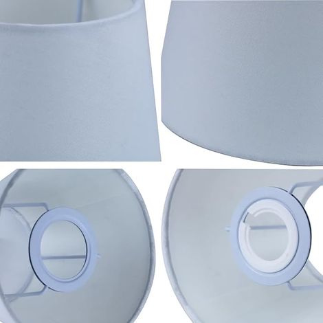 5.5" (14cm) Fabric Lampshade - Modern E14/E27 Replacement for Small Hanging Lamp, Crystal Chandelier, Candle, Wall Lamp, Table Lamp - White (1/5)