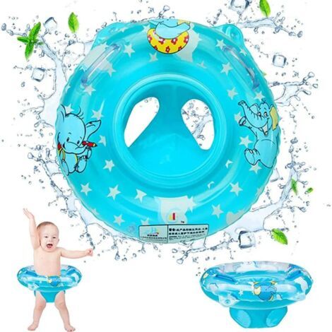 Bouée Piscine, Bouée Bébé, Bouée Enfant, Bouée Gonflable, Convient aux bébés de plus de 6 mois, Bébé Siège De Piscine, Bague De Natation Flottante, Jouets aquatiques pour la plage ou la piscine (Bleu) (1/4)