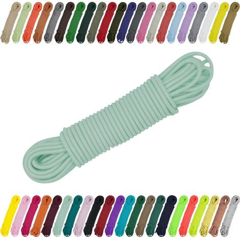 Cordon élastique en caoutchouc - 2 mm - 3 mm - Pour couture, bricolage et extérieur - Caoutchouc rond, corde expansive, bande élastique menthe, 2 mm x 5 m (1/5)