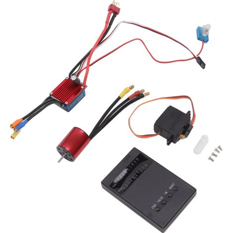 Kit moteur brushless S2430 5800KV, variateur 25A, servo en métal 2,2 kg, carte de programmation à monter soi-même pour voiture RC 1/16 et 1/18 (1/5)