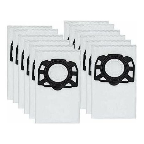 12 sacs d\'aspirateur KFI 357 pour Kärcher KWD1, KWD2, KWD3,WD2 Plus, WD3,SE 4001, SE 4002, 2.863-006.0 (1/4)