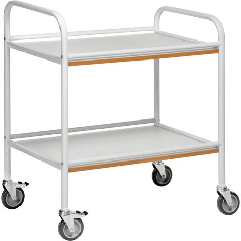 Kongamek Tablettwagen 765x520x895mm pulverbeschichtet in weiß mit Bremse