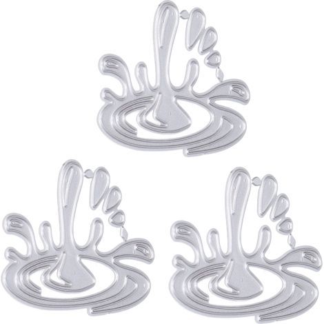 3-teilige Fotoalbum-Ausschnitte im Wassertropfen-Design, hohe Haltbarkeit, Kohlenstoffstahl, vielseitig einsetzbar, Papierprägung (1/5)