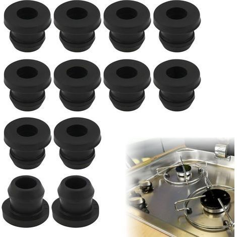 12 Pièces Bouchons en Caoutchouc Coniques pour Cuisinière de Camping-Car, Pieds en Caoutchouc Anti-Rouille pour Supports 5mm, Compatible Dometic, Smev & Tford Accessoires Camping-Car (1/5)