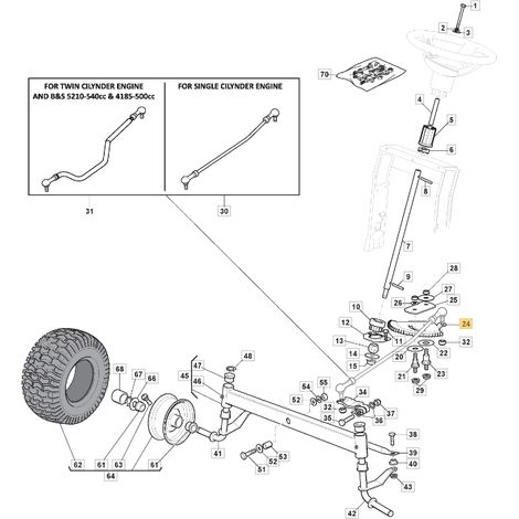 Lenkungssektor ORIGINAL STIGA Rasentraktor 1330m - 1538h 325735519/0