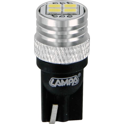 12V Mega-Led 12 - 4 Smd x 3 chips - (T10) - W2,1x9,5d - 2 pz  - D/Blister - Bianco - Doppia polarità (1/4)