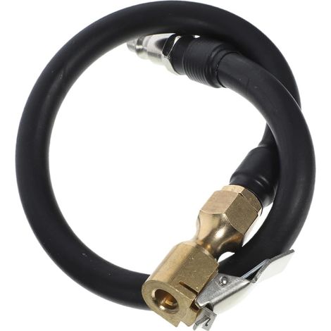 Tuyau de Gonflage Rapide 60 Cm Embout Américain Renforcé, Tuyau pour Compresseur D’air, Accessoire de Gonfleur de Pneus Compatible Moto et Voiture, Tube de Gonflage Solide (1/5)